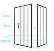 AURLANE - Porte de douche serigraphiee - 120x200cm + Paroi retour - 80x200 cm - PORTE COULISSANTE - vignette