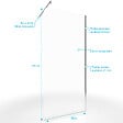 AURLANE - Paroi de douche a l'italienne - 90x200cm VERRE TRANSPARENT 6mm + Barre de fixation recoupable - vignette