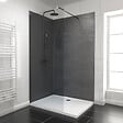 AURLANE - Pack de 2 Panneaux Muraux Pierre Ardoise 90+120x210 cm avec Profilés NOIR MAT - STONE'IT - vignette