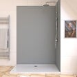 AURLANE - Pack 2 Panneaux Muraux en Aluminium Silver 120+90x210 cm + Profilés Chrome - vignette