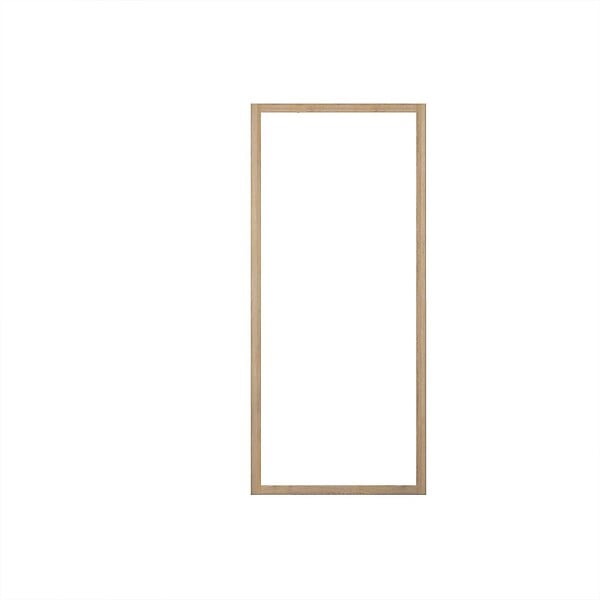 AURLANE - Paroi de retour 90x200cm - Profilés Aluminium effet Bois - Verre Trempé 6mm - WOOD CRUSH - large