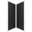 AURLANE - Pack de 2 Panneaux Muraux Aluminium NOIR 90+90x210 cm avec Profilés ANODISE BRILLANT - WALL'IT - vignette