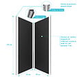 AURLANE - Pack de 2 Panneaux Muraux Aluminium NOIR 90+90x210 cm avec Profilés ANODISE BRILLANT - WALL'IT - vignette