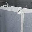 AURLANE - Paroi de Douche et Volet Pivotant 120+40x200cm - Verre Fumé + Barre Fixation Chrome - vignette