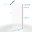 AURLANE - Paroi de Douche 80x200cm Verre Transparent - Barre de Fixation Extensible et Profil Noir - vignette