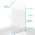 AURLANE - Paroi de Douche Dépolie 140x200cm + Barre de fixation extensible - Verre 8mm - Finition Chrome - vignette