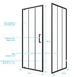 AURLANE - Porte de douche serigraphiee - 90x200cm + Paroi retour - 90x200 cm - PORTE PIVOTANTE - vignette