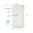AURLANE - Porte de Douche Pivotante 70x195cm et Retour 90cm - Verre 8mm Anticalcaire - Profil Or Brosse - vignette