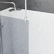AURLANE - Paroi de Douche 120x200cm Verre Fumé - Profilé + Barre Plafond Finition Chrome - FREEDOM 2 SMOKED - vignette