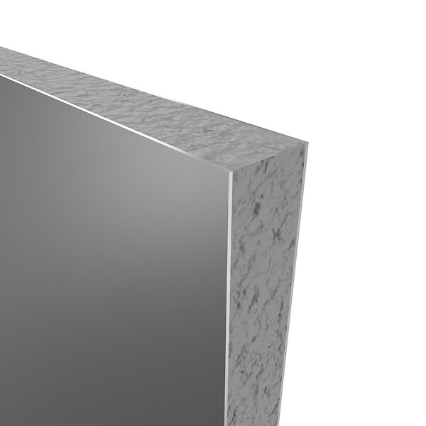 AURLANE - LOT de 2 Panneaux Muraux Aluminium GRIS 90+120x210 cm avec Profilés NOIR MAT - WALL'IT - large