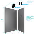 AURLANE - LOT de 2 Panneaux Muraux Aluminium GRIS 90+120x210 cm avec Profilés NOIR MAT - WALL'IT - vignette