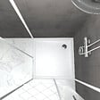 AURLANE - Pack porte de douche coulissante blanc de 78 à 90x185cm + receveur 80x80 - WHITY SLIDE - vignette