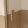 AURLANE - Porte de douche Coulissante 120x200cm - Profilés Aluminium effet Bois - Verre 6mm - WOOD CRUSH - vignette