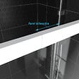 AURLANE - Porte de douche carrée blanc extensible 77 à 90cm de largeur - verre transparent - WHITY - vignette
