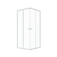 AURLANE - Porte de douche carrée blanc extensible 77 à 90cm de largeur - verre transparent - WHITY - vignette