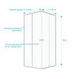 AURLANE - Porte de douche carrée blanc extensible 77 à 90cm de largeur - verre transparent - WHITY - vignette