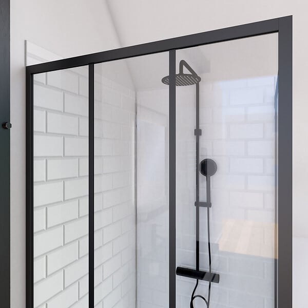 AURLANE - Paroi retour pour porte de douche - 90x200 cm - CRUSHX RETOUR 90CM - large