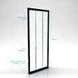 AURLANE - Paroi retour pour porte de douche - 90x200 cm - CRUSHX RETOUR 90CM - vignette