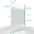 AURLANE - Paroi de Douche 140x200cm - Bande Miroir - Barre de Fixation Extensible et Profil Chrome - vignette