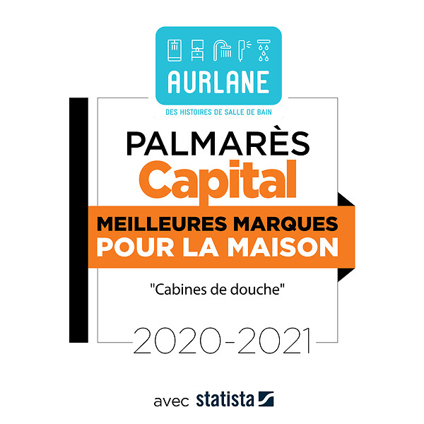 AURLANE - Pack porte de douche Coulissante blanc 120x185cm + retour 80 verre transparent 5mm - WHITY slide 120 - large