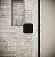 AURLANE - Porte de Douche Pivotante 70x195cm - Verre Trempe 8mm Anticalcaire - Alu Noir - DARK ELEMENTARY - vignette