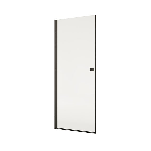 AURLANE - Porte de Douche Pivotante 70x195cm - Verre Trempe 8mm Anticalcaire - Alu Noir - DARK ELEMENTARY - large