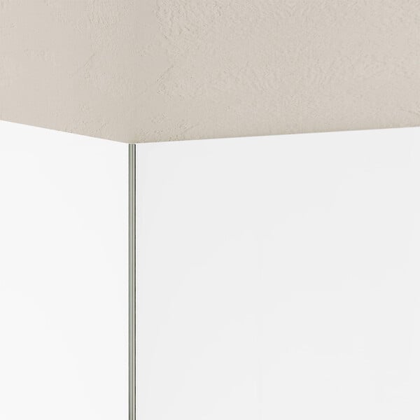 AURLANE - Pack de 3 Panneaux Muraux Aluminium Blanc 80x210 cm avec Profilés Chrome - WALL'IT - large