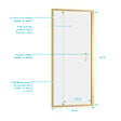 AURLANE - Porte de douche Pivotante 90x200cm - Profilés Or Doré Brossé - Verre Trempé 6mm - GOLDY CRUSH - vignette