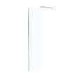 AURLANE - Paroi de Douche 50x195 cm en Verre Trempé 5 mm - Finition Chromé - CHROMED ELEMENTARY - vignette