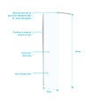 AURLANE - Paroi de Douche 50x195 cm en Verre Trempé 5 mm - Finition Chromé - CHROMED ELEMENTARY - vignette