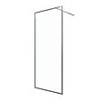 AURLANE - Paroi de Douche 90x200 cm - Cadre et Bras Aluminium Chrome - CHROMED CONTOURING - vignette