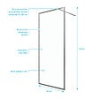 AURLANE - Paroi de Douche 90x200 cm - Cadre et Bras Aluminium Chrome - CHROMED CONTOURING - vignette