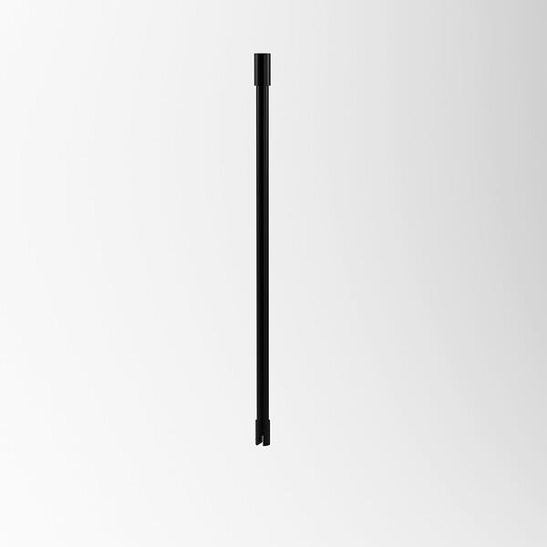 AURLANE - Barre de fixation plafond pour douche a l'italienne laque NOIR MAT - 60cm RECOUPABLE - large