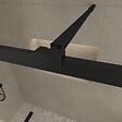 AURLANE - Paroi de Douche avec Volet Pivotant - Cadre et Bras Alu. NOIR MAT - 120+40x200cm - DARK CONTOURING - vignette