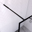 AURLANE - Paroi de Douche 120x200 cm - Cadre et Bras Aluminium NOIR MAT - DARK CONTOURING - vignette