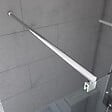 AURLANE - Paroi de Douche Dépolie 80x200cm + Barre de fixation extensible - Verre 8mm - Finition Chrome - vignette