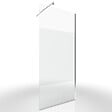 AURLANE - Paroi de Douche Dépolie 80x200cm + Barre de fixation extensible - Verre 8mm - Finition Chrome - vignette