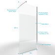AURLANE - Paroi de Douche Dépolie 80x200cm + Barre de fixation extensible - Verre 8mm - Finition Chrome - vignette