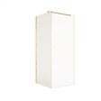 AURLANE - Retour pour Porte de Douche 80x180 cm Verre Trempe 5mm - Finition Or Brosse - GOLD ELEMENTARY - vignette