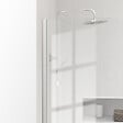 AURLANE - Paroi de Douche 100x200cm Verre Transparent - Barre de Fixation Extensible et Profil Chrome - vignette