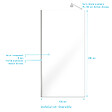 AURLANE - Paroi de Douche 100x200cm Verre Transparent - Barre de Fixation Extensible et Profil Chrome - vignette