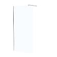 AURLANE - Paroi de Douche 100x195 cm en Verre Trempé 5 mm - Finition Chromé - CHROMED ELEMENTARY - vignette