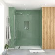 AURLANE - Paroi de Douche 100x195 cm en Verre Trempé 5 mm - Finition Chromé - CHROMED ELEMENTARY - vignette