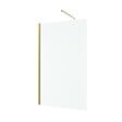 AURLANE - Paroi de Douche 120x200cm Verre Transparent - Barre de Fixation Extensible et Profil Or Brossé - vignette