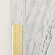 AURLANE - Paroi de Douche 120x200cm Verre Transparent - Barre de Fixation Extensible et Profil Or Brossé - vignette