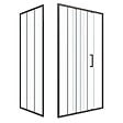 AURLANE - Porte de douche serigraphiee - 120x200cm + Paroi retour - 90x200 cm - PORTE COULISSANTE - vignette