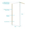 AURLANE - Paroi de Douche 100x195 cm en Verre Trempé 5 mm - Finition Or Brossé - GOLD ELEMENTARY - vignette