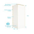 AURLANE - Retour pour Porte de Douche 90x195cm Verre Trempe 8mm Anticalcaire - Alu Or Brosse - GOLD ELEMENTARY - vignette