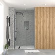 AURLANE - Paroi de Douche 70x195 cm en Verre Trempé 5 mm - Finition Noire - DARK ELEMENTARY - vignette