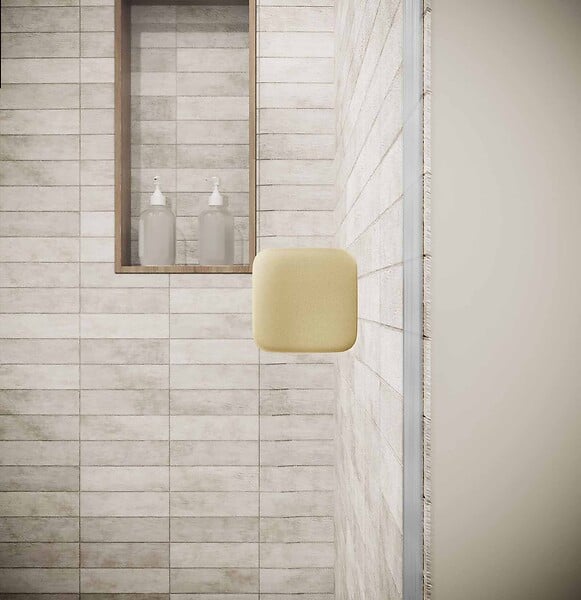AURLANE - Porte de Douche Pivotante 80x180 cm en Verre Trempe 5 mm - Finition Or Brosse - GOLD ELEMENTARY - large